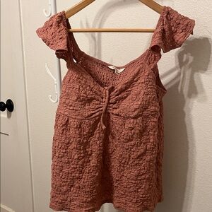 Lucky Brand Terracotta Sleeveless Blouse